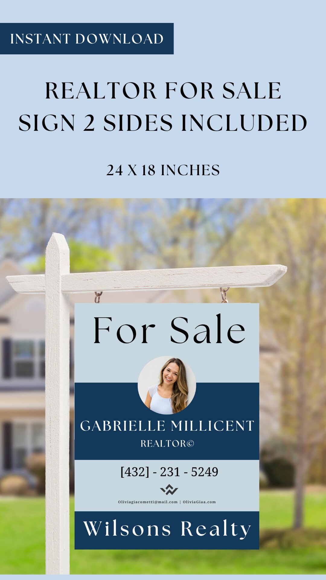Real Estate Yard Sign for Sale Yard Sign Real Estate Marketing Canva