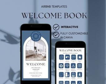 Interactive Airbnb Welcome Book Template: Modern Cottage Guide (Canva)