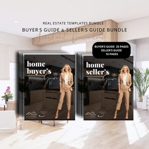 Real Estate Seller Guide and Home Buyer Guide Bundle Real Estate Marketing Home Seller Guide CMA Packet Listing Presentation Guide Canva