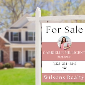 Modelo de Placa de Jardim Rosa para Imóveis: Marketing Imobiliário (Modelo Canva)