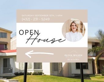 Realtor Open House Yard Sign: Real Estate Marketing (Digital Download)
