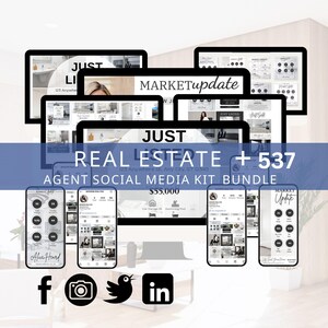 Real Estate Social Media Template Real Estate Instagram Post Realtor Social Media Real Estate Instagram Stories Realtor Template Social Kit