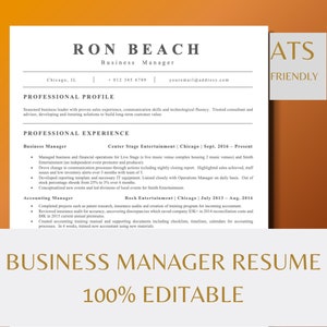 ATS Friendly Resume Template for Microsoft Word | Cover Letter and References Template | Resume Template Word Instant Download | CV Template