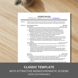 Executive Resume Template for Word, Modern CEO Resume Template, Director Resume, President, Leadership Resume, Manager CV Resume Template