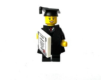 3D Printed Graduation Female Graduate Minifigure Custom
