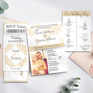 Passport Wedding Invitation, Passport Wedding Invitation Template, Destination Wedding Invitation, Travel Wedding Invitation, Passport Set