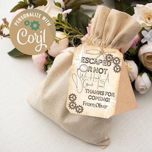 Escape Room Dankeschön Tag, Escape Room Party Favor, Escape Room Dankeschön Notiz, Escape Room Printable, Bearbeitbares Escape Room Etikett, Geschenkanhänger