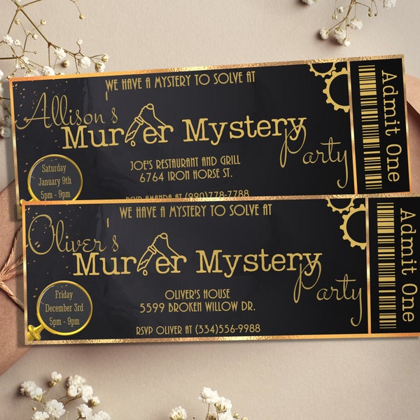 Murder Mystery Party Invitation, Murder Mystery Invite, Murder Mystery Dinner Party Invitation, Editable Mystery Dinner Game Invite