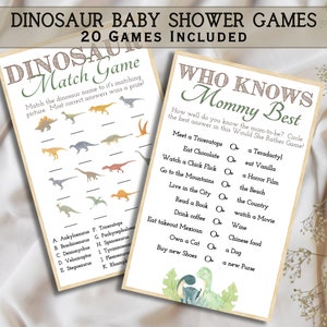 Dinosaur Baby Shower Games, Dino Baby Shower Games, Dino Baby Shower Bundle, Dinosaur Party Games, Dinosaur Party Supplies, Dinosaur Bingo
