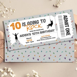 Klettern Einladung, Klettern Party einladen, Klettern Ticket Einladung, Klettern Geburtstagseinladung, Abenteuerpark einladen