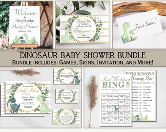 Dinosaur Baby Shower Decorations, Dinosaur Baby Shower Games, Dinosaur Baby Shower Invitation, Dinosaur Baby Shower Signs, Dino Baby Shower