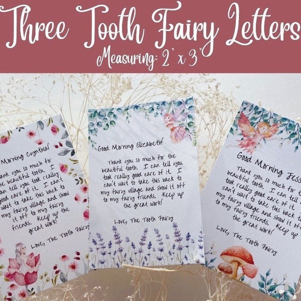 Editable Tooth Fairy Letter, Printable Tooth Fairy Note, Tooth Fairy Receipt, Mini Tooth Fairy Letter Kit, Digital Download Tooth Fairy Set