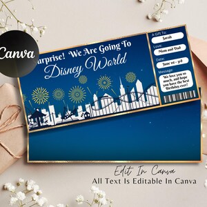 Editable Theme Park Ticket Template, Printable Amusement Park Gift ...