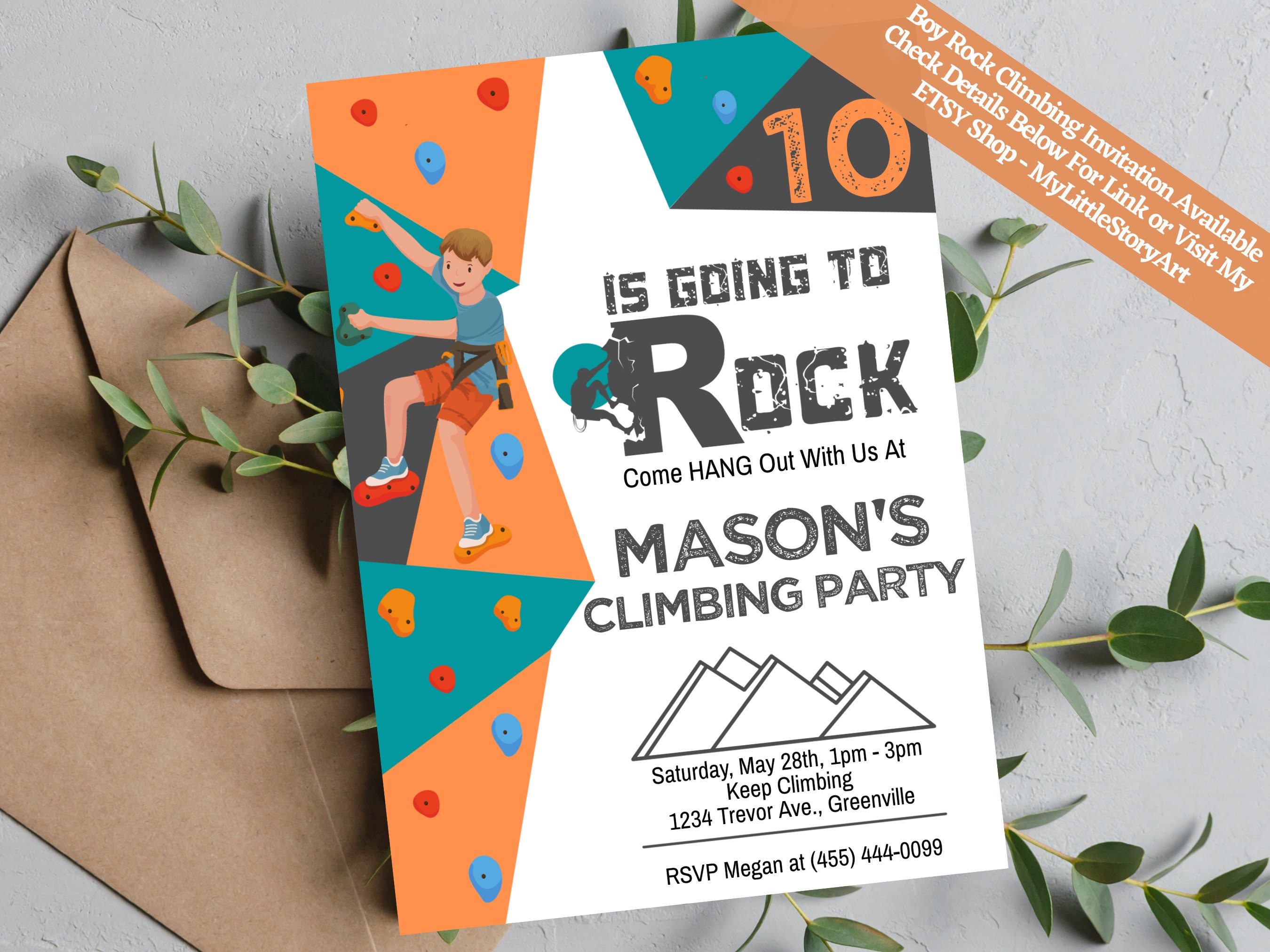 Editable Girl Rock Climbing Birthday Invitation Printable - Etsy