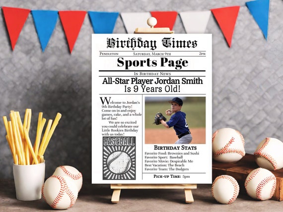 Baseball Party Welcome Sign, Baseball Birthday Party Decorations, Baseball Party Supplies, Baseball Birthday Party Signs, Baseball Sign