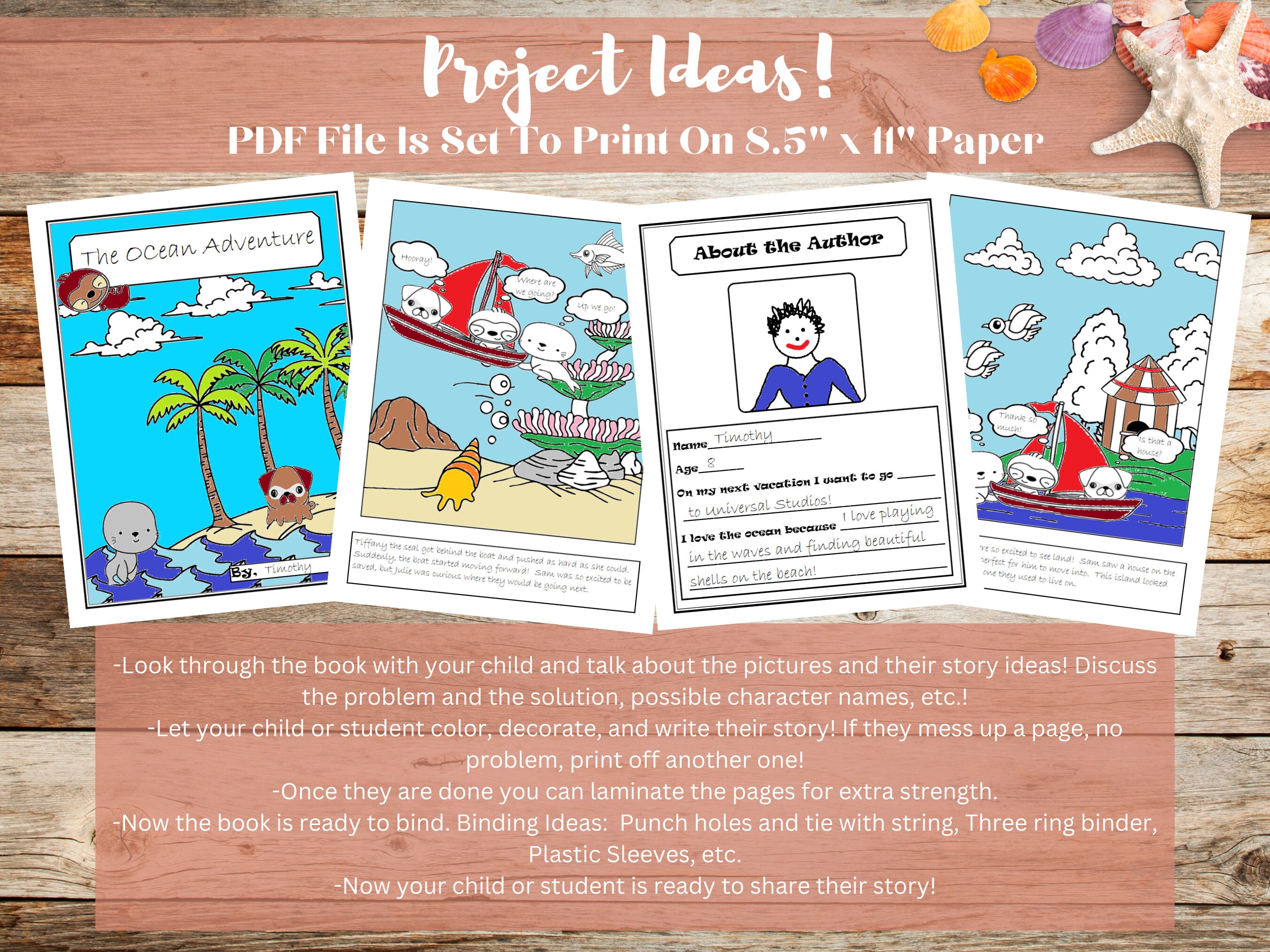 Kids Personalized Printable Coloring Book Color and Create - Etsy