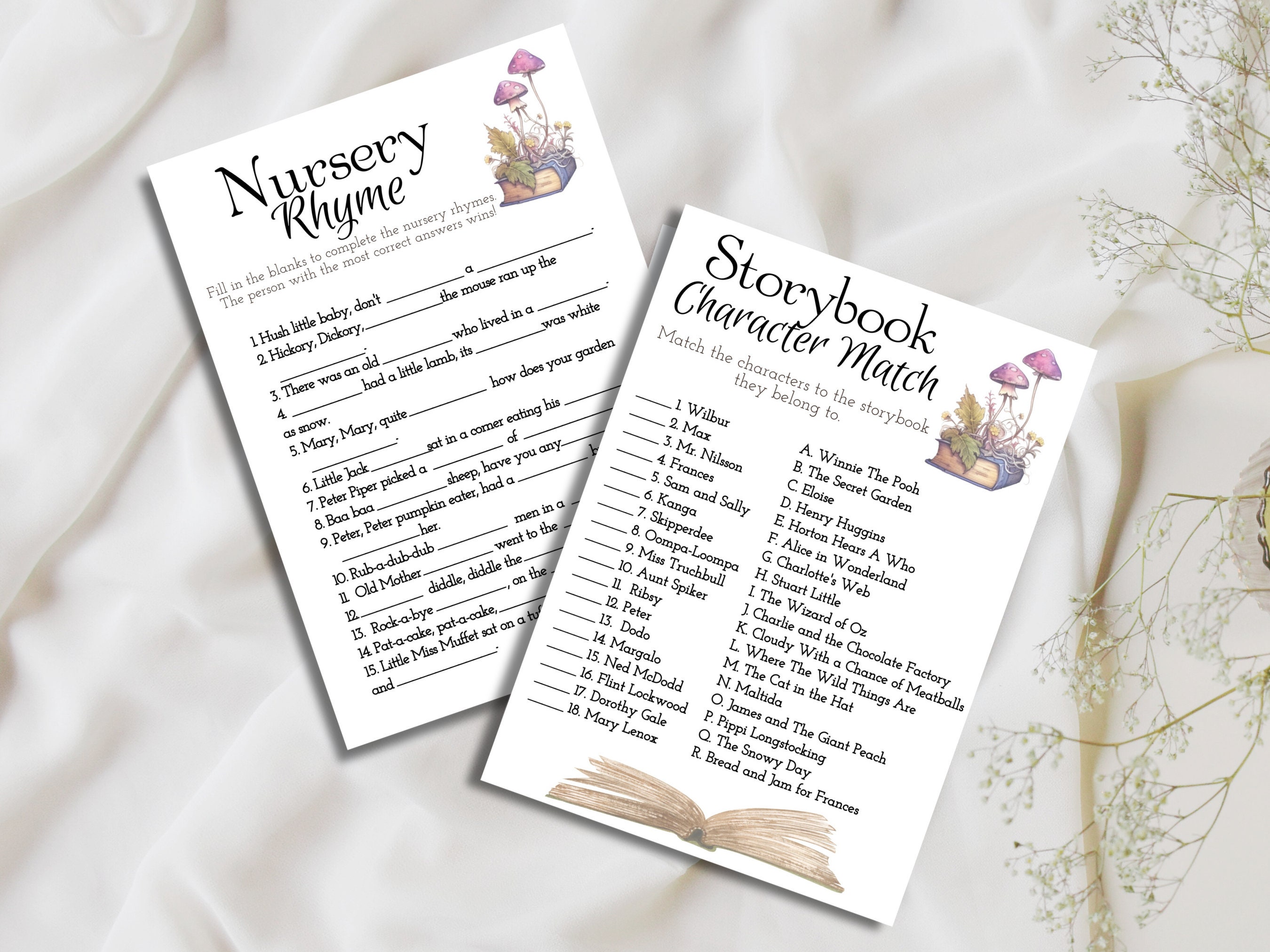 thumbnail image 2 of STORYBOOK BABY SHOWER Bunting//printable Storybook Banner//instant... 2 of 12