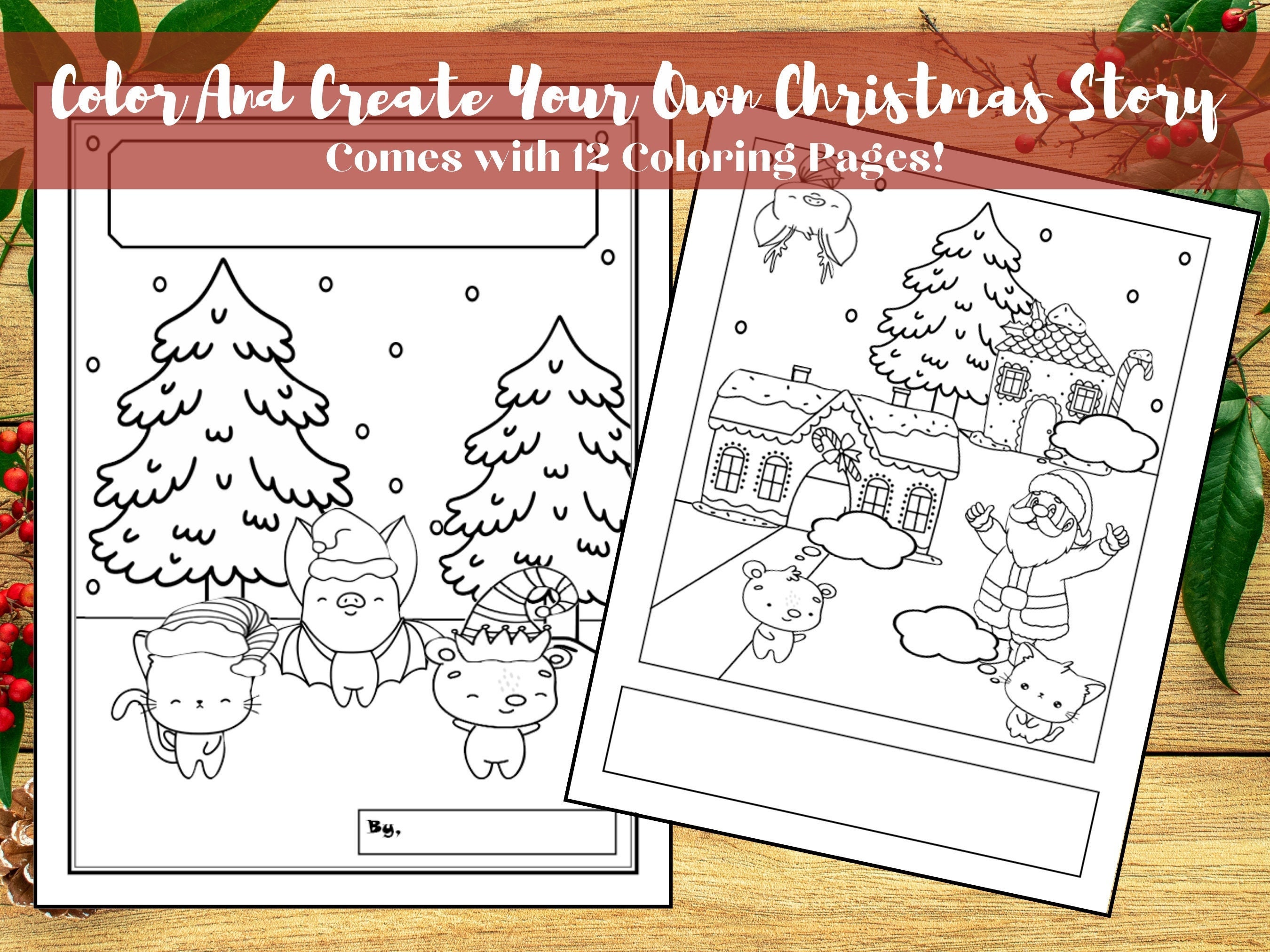 Personalized Christmas Coloring & Activity Books