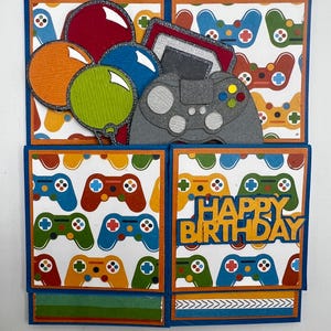Carte d'anniversaire pour enfant joueur - Carte d'anniversaire pop-up