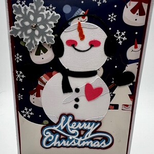 Flurry of snowflakes- Seasons Greetings card