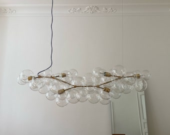 Beautiful hand-made glass bubble chandelier