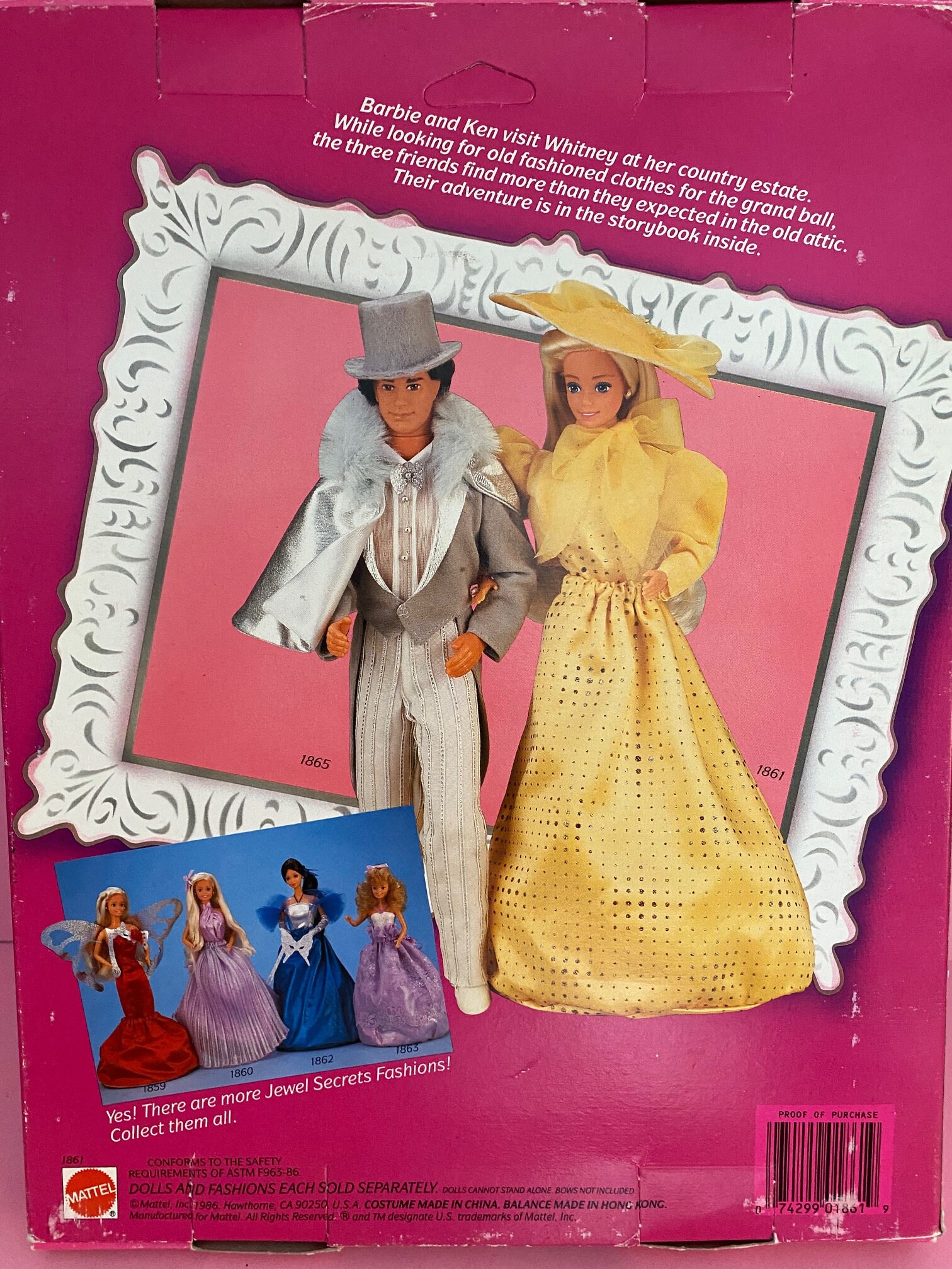 Vêtement Barbie Mattel Jewel Secrets Diamant Romantik - Réf 1860 - Vintage Neuf