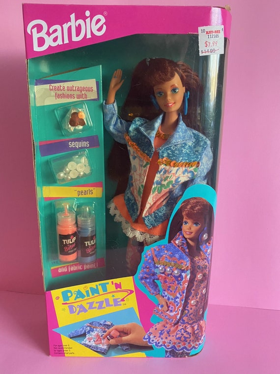 Poupée Barbie rousse Paint 'N Dazzle 1993 Mattel Créez des modes