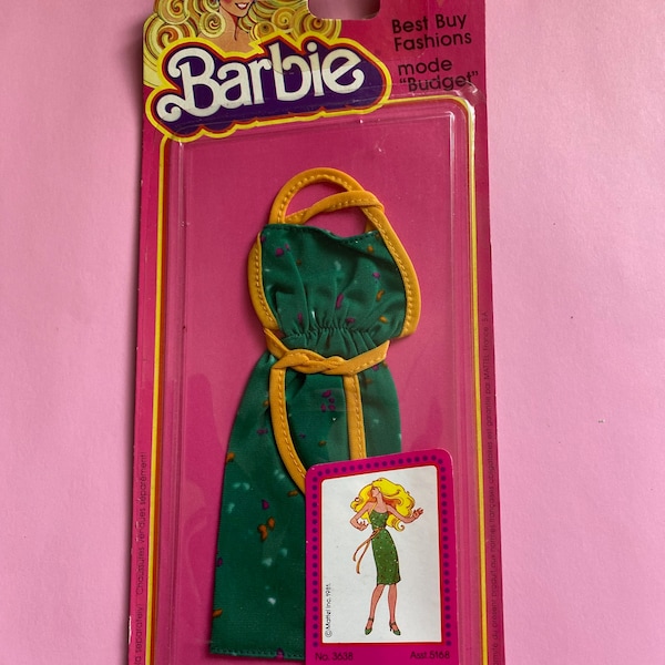 Barbie Best Buy Fashions No.3638 Asst.5168 Green Halter Dress 1978 NRFP Carded Superstar era