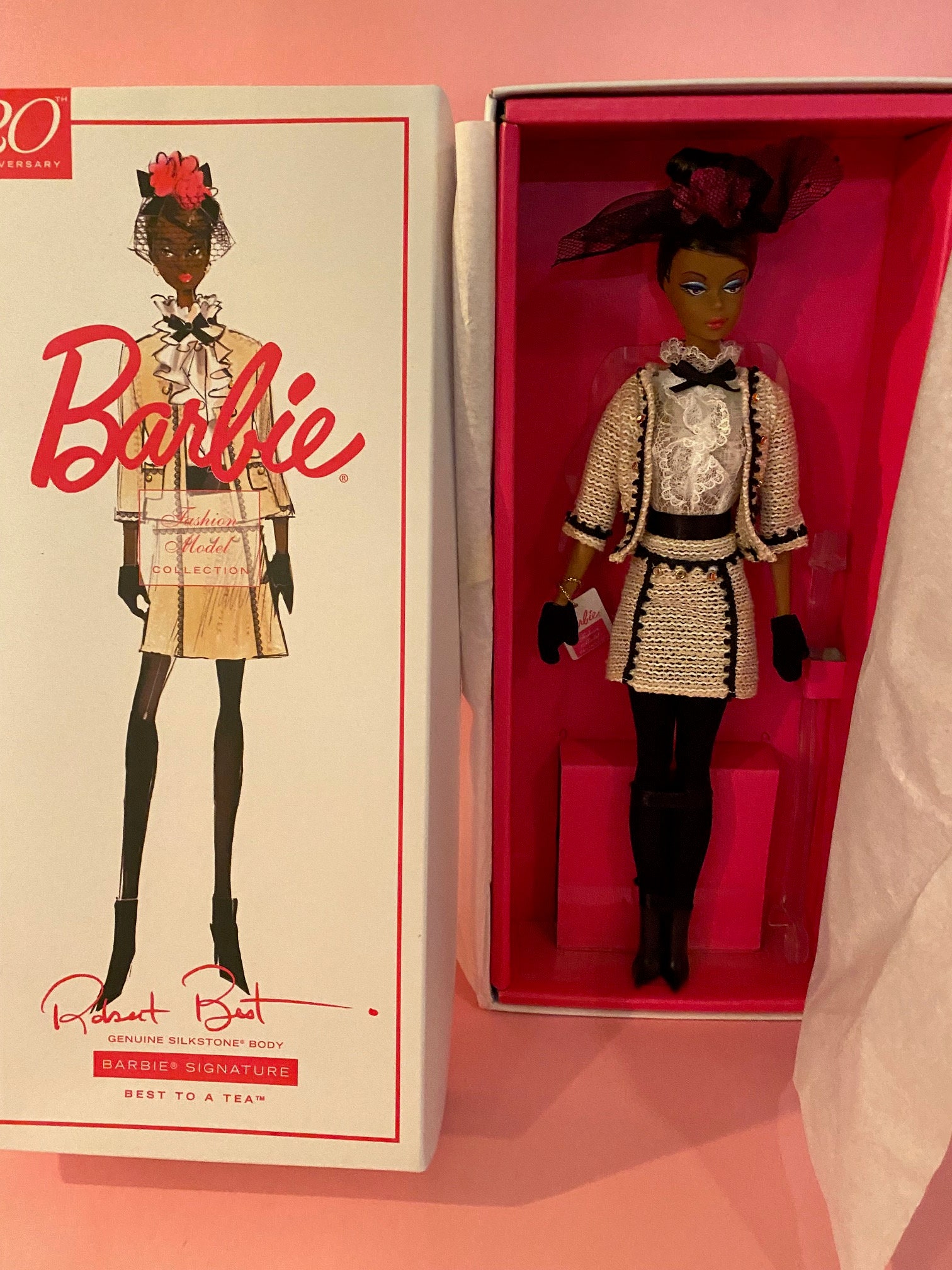 Barbie Best to A Tea Silkstone Doll Posable Barbie Fashion Model