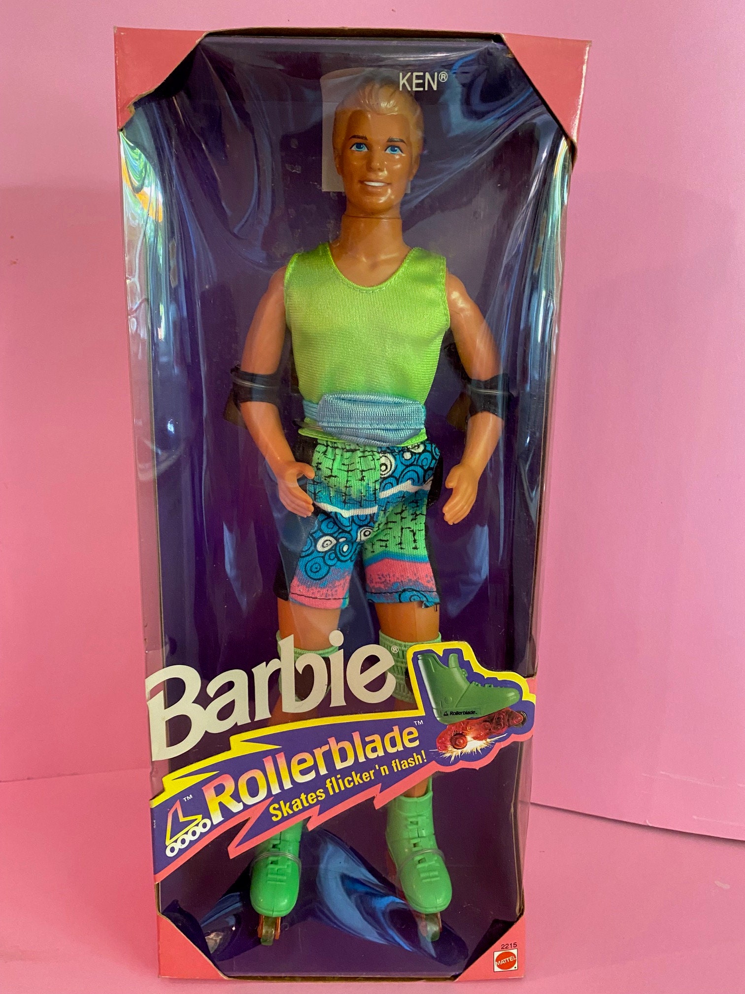 1991 Barbie rollerblade Ken Doll With Flicker n Flash Skates NRFB