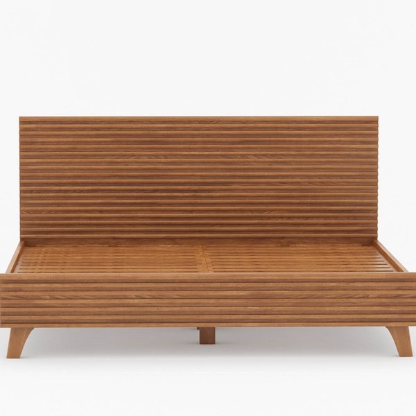 Wood King Bed Frames Etsy UK