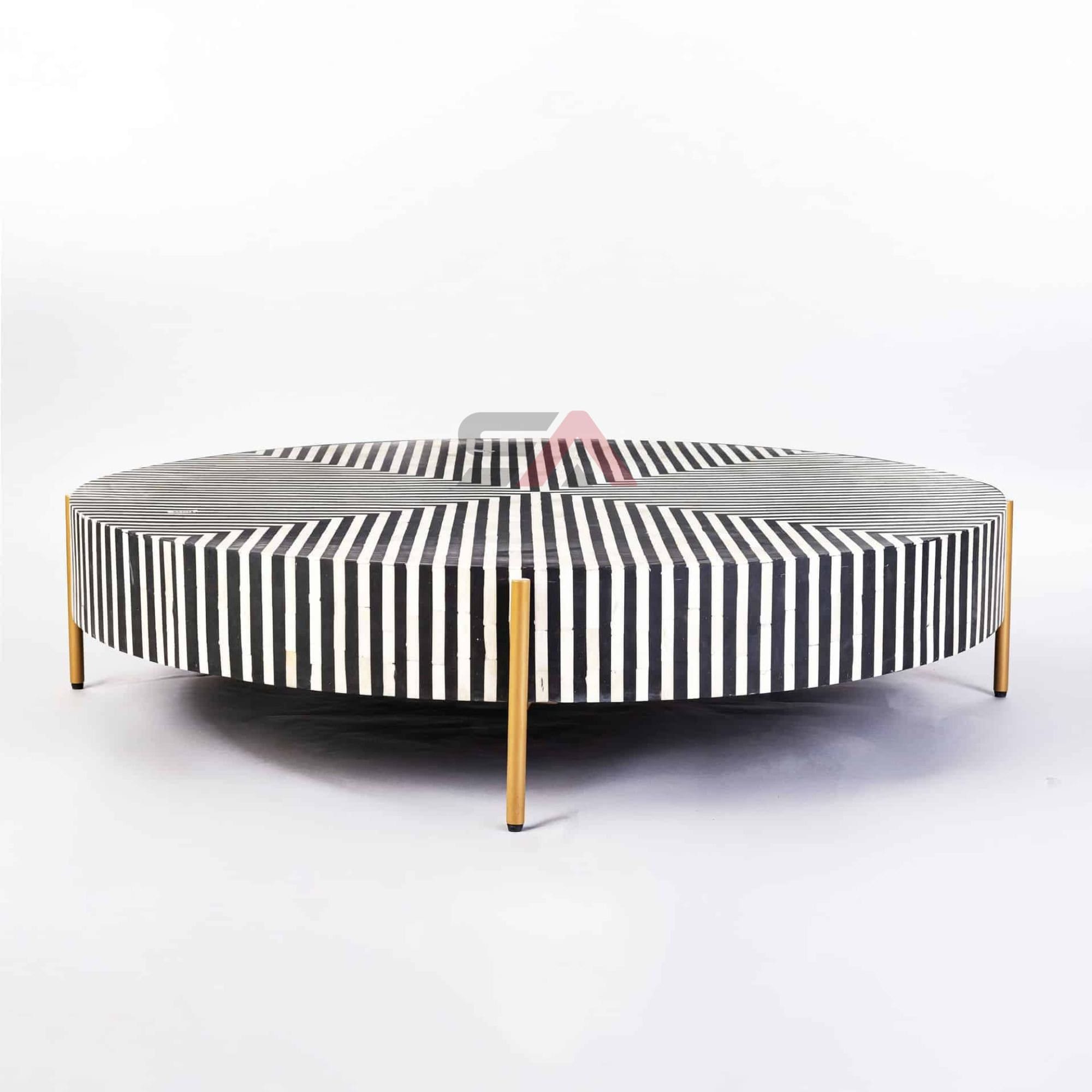 Handmade Stripped Coffee Table, Bone Inlay Table, Centre Table, Camel Bone Table, Bone Inlay Wooden Modern Pattern Coffee Table Furniture