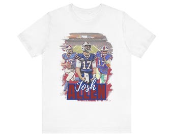 Josh Allen Buffalo Bills Unisex Tee, Quarterback Fan Shirt, Football Gift, Sports Fan Apparel, Vibrant Design T-Shirt