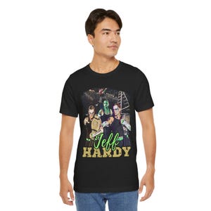 Jeff Hardy Unisex Tee, WWE Champion Shirt, Wrestling Fan Apparel, High-Flying Stunts Clothing, Fearless Attitude Top