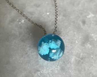 Catena del cielo della nuvola Collana del cielo della nuvola nuvola bianca della catena del mondo ciondolo delle nuvole regalo per la sua catena, in particolare la luce delle nuvole