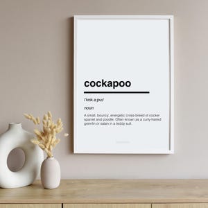 Cockapoo Definition Print | Funny Dog Print | Pet Prints | Wall Art ...