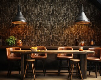 Hazelnut Hues Abstract Wallpaper for Cafe, Beige and Brown Removable Peel and Stick Wallpaper, Loud Unpasted Wallpaper