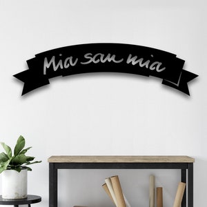 Mia San Mia Metal Wall Decor: Bayern Munich Soccer Fan Art