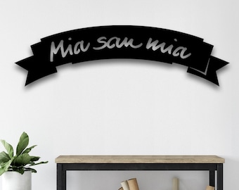 Mia San Mia Metal Wall Decor: Bayern Munich Soccer Fan Art