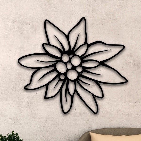 Edelweiss Metal Wall Decor