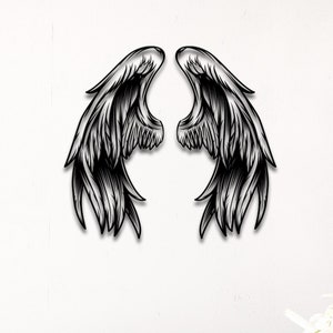 Handmade Angel Wings Metal Wall Decor: Spiritual Home Art