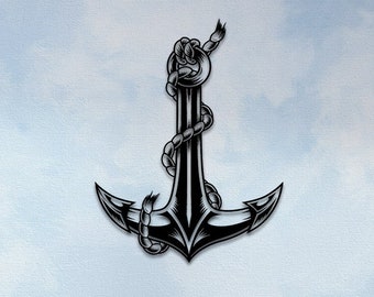Nautical Anchor Metal Wall Art Coastal Decor for Sea Lover Beach House Style