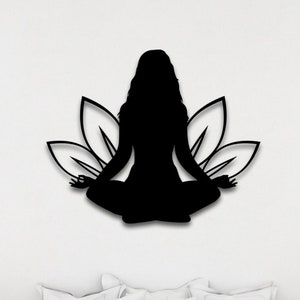 Yoga Metal Wall Art: Serenity Lotus Design