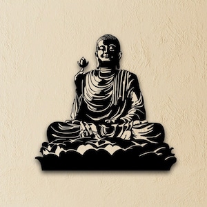 Zen Buddha Metal Wall Art: Spiritual Home Decor