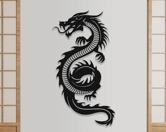 Dragon Metal Wall Art Powerful Mythical Symbol Decor for Fantasy Modern Home Spaces