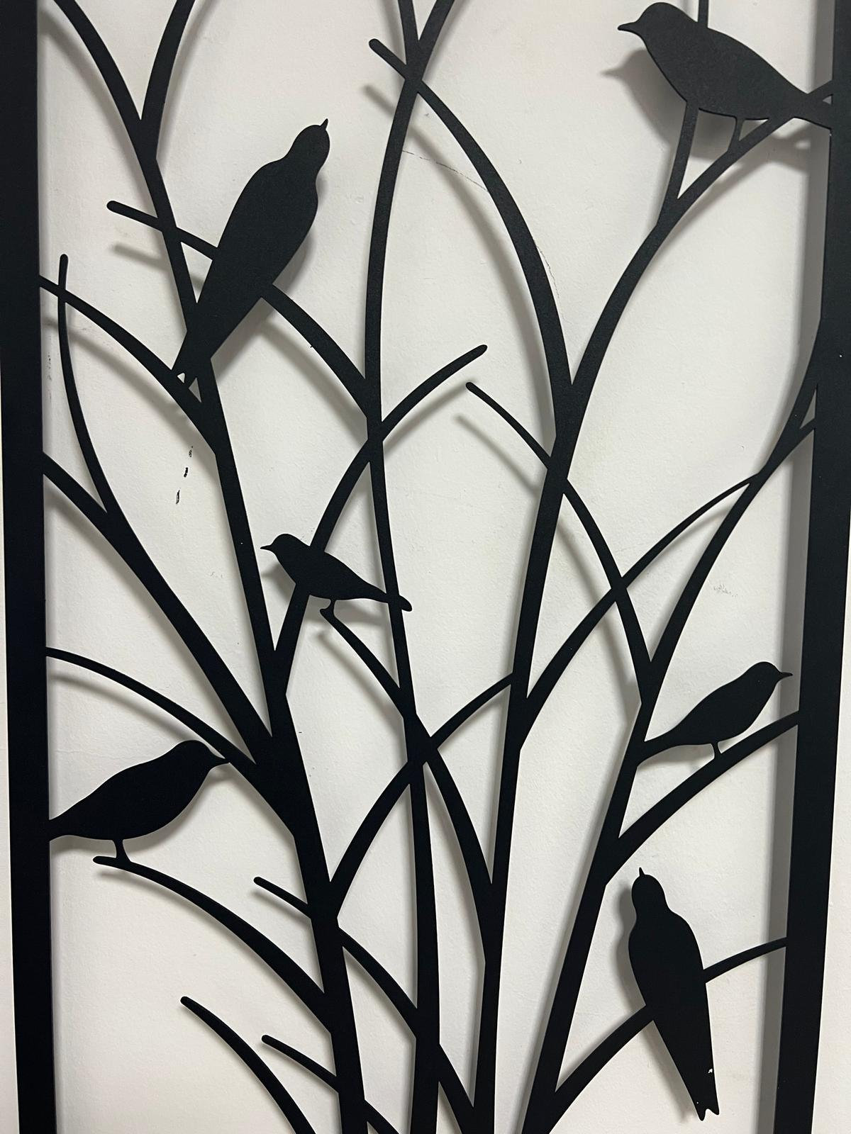 Bird Metal Wall Art Nature Window Frame Decor Serene Garden Inspired ...