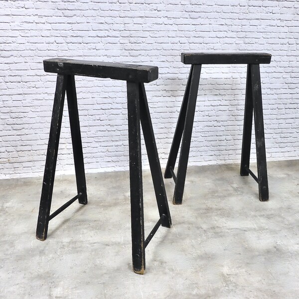 Pair of Victorian/Edwardian Tall Trestles