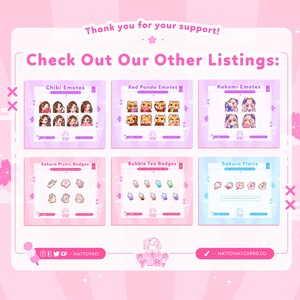 Boba Twitch Sub Badges | Cute Stream Badges, Bit Badges, Channel Points Icon, Emotes for Streamers, Discord & YouTube image 3