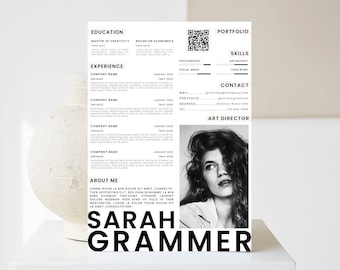 Resume Template, Cv Design Canva and Illustrator, Best Cv Resume Layout, 2023 Resume, Clean Modern Resume
