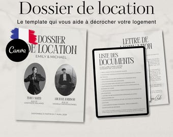 Template Dossier de Location Canva – Pro & Minimaliste (couple)
